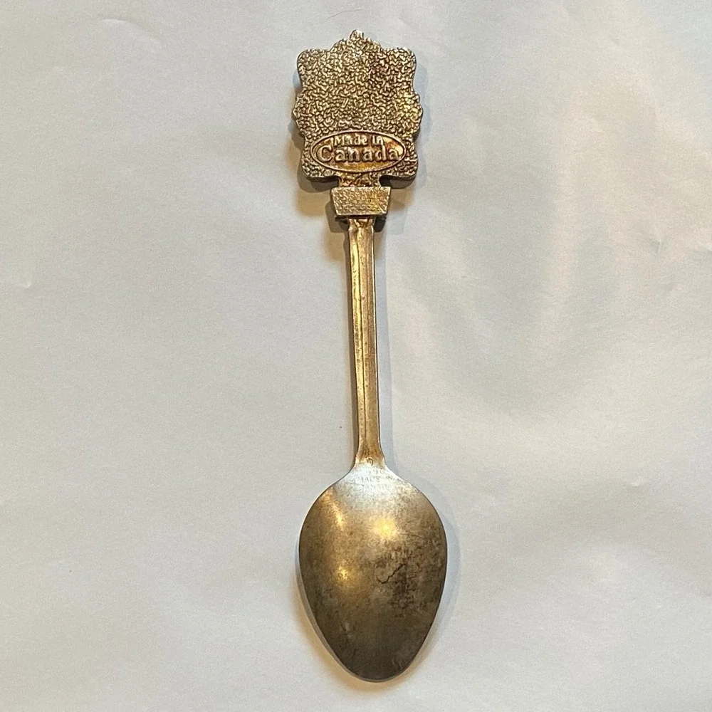 Vintage Edmonton‎ Canada 2000 Souvenir Spoon Silver Tone Travel Memorabilia GGG